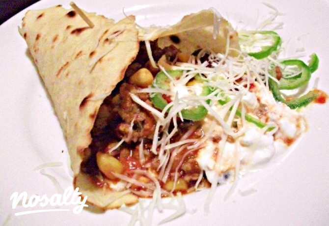 Chillis bab tortillában