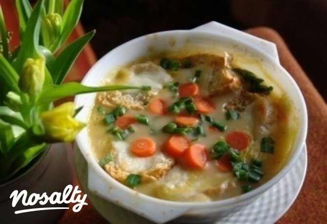 Krumplileves mozzarellával