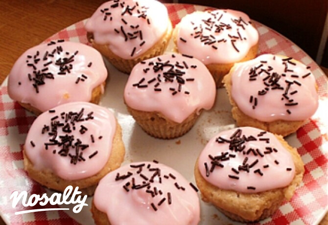 Joghurtos muffin pudingtetővel