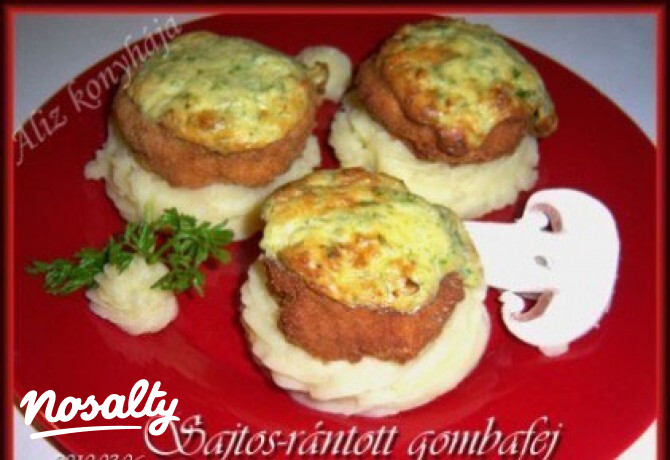 Sajttal töltött rántott gomba