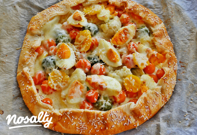 Zöldséges-tojásos galette