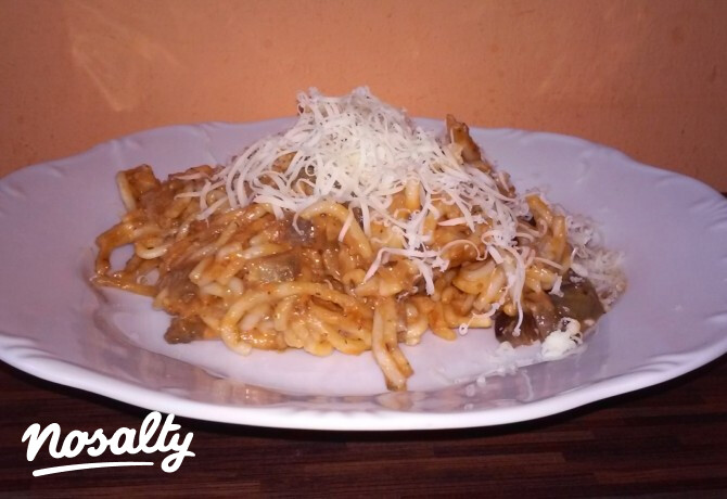 Padlizsános spagetti