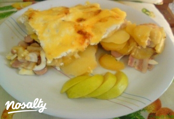 Almás rakott burgonya