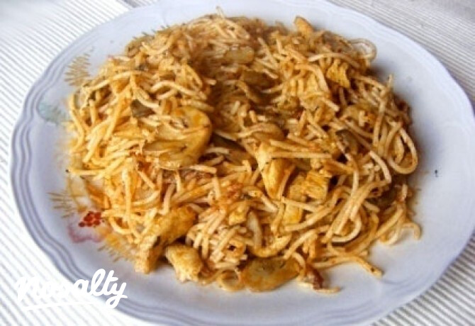 Bolognai csirkemell sült tésztával