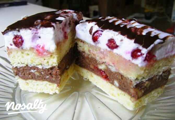 Ribizlis-habos-puncsos szelet