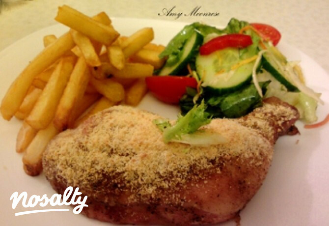 Sült csirkecomb parmezánnal