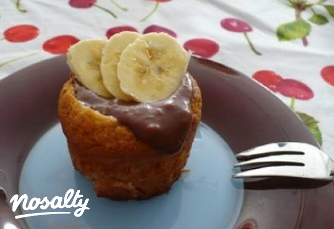 Nutellás-banános töltött muffin