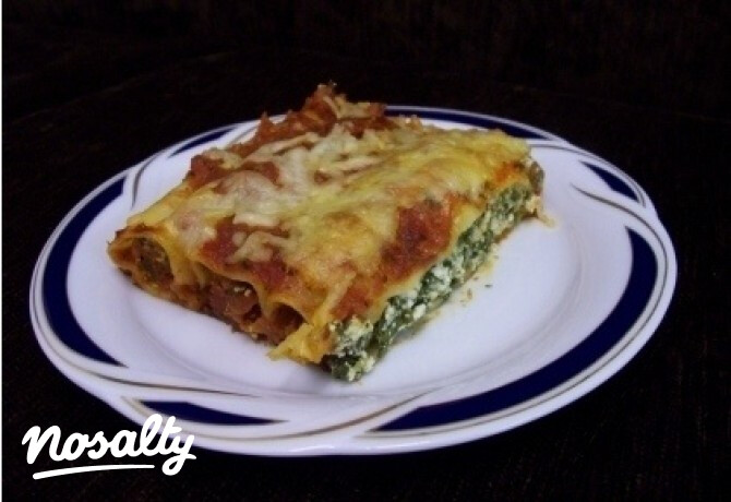 Spenótos-ricottás cannelloni