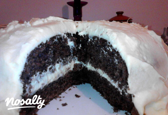 Bögrés banános torta