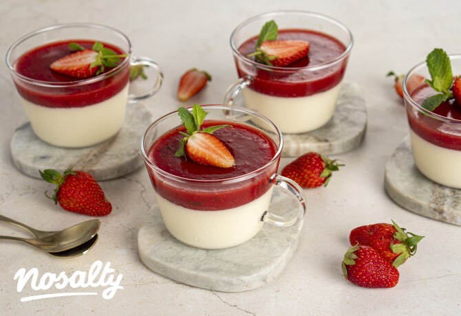 Epres-mentás panna cotta