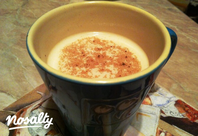 Gyümölcspálinkás tea latte