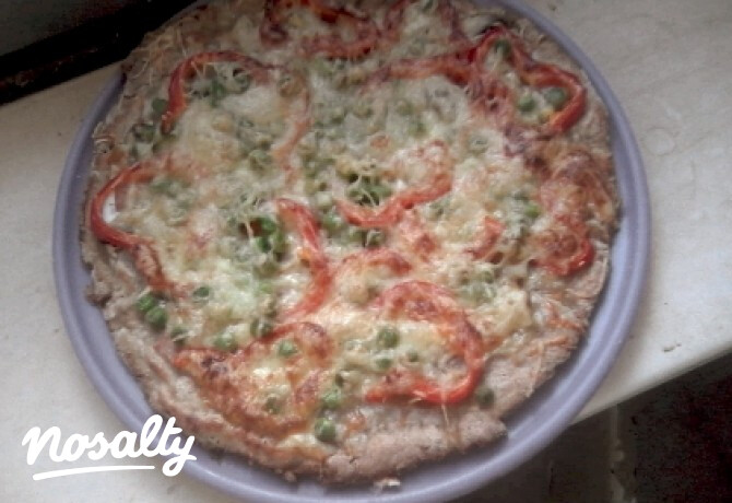 Zöldséges-gombás graham pizza