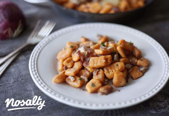 Gluténmentes édesburgonya gnocchi