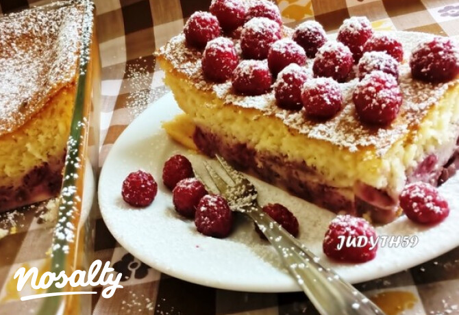 Mennyei málnás tejes pite - clafoutis egyszerűen