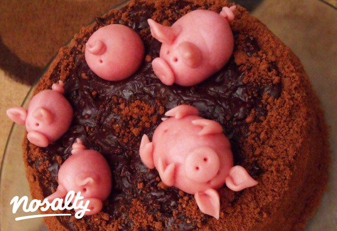 Dagonyázó malac torta