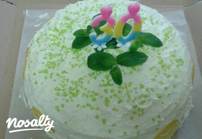 Szivárvány torta túróhabos citromkrémmel