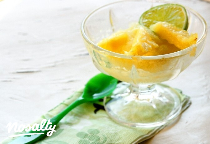 Sárgadinnyés ananász sorbet