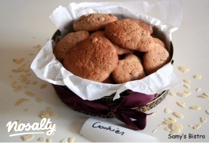Csokis mandulás cookies