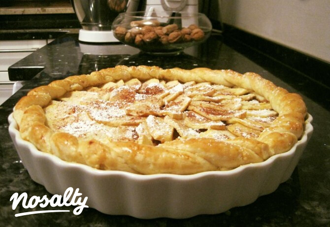 Vaníliakrémes almás pite