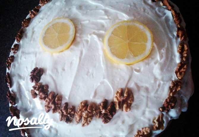 Diós-citromkrémes torta