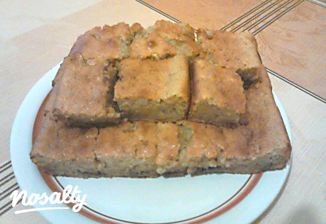Karamellizált banános szelet