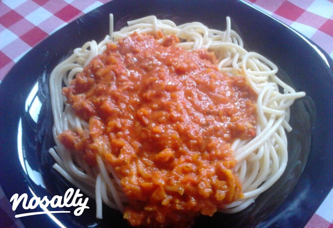 Vegetáriánus spagetti Moldevit konyhájából
