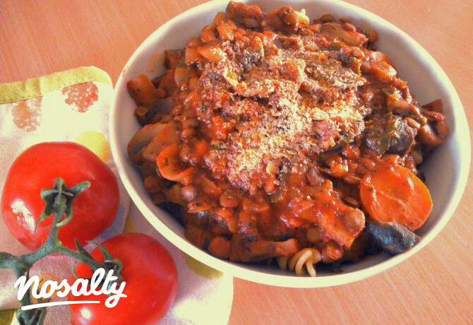 Vegán milánói makaróni lencsével