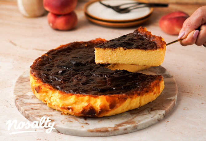 Klasszikus baszk sajttorta