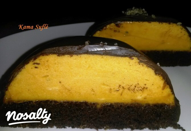 Csokoládés mini torták szarvasgombás édesburgonya mousse-szal