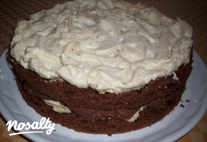 Csokoládé-habcsók torta mascarponéval