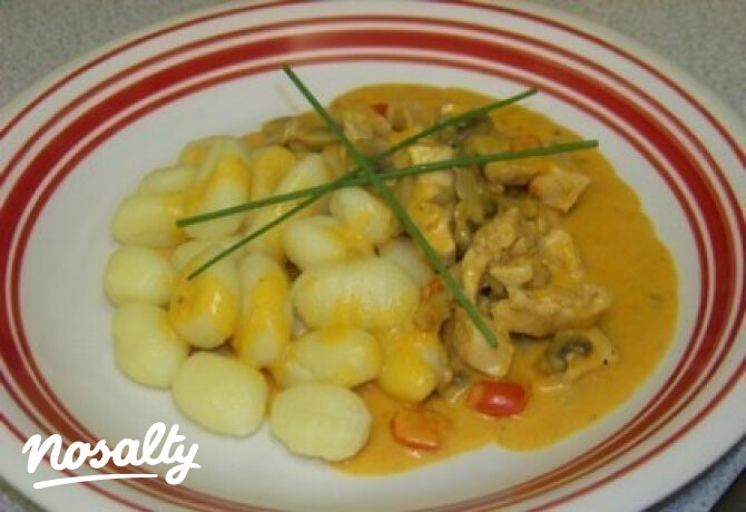 Gombás csirkemell gnocchi-val