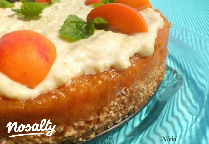 Sárgabarack-torta nyersen
