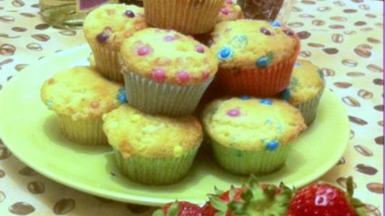 Színes cukorkás muffin