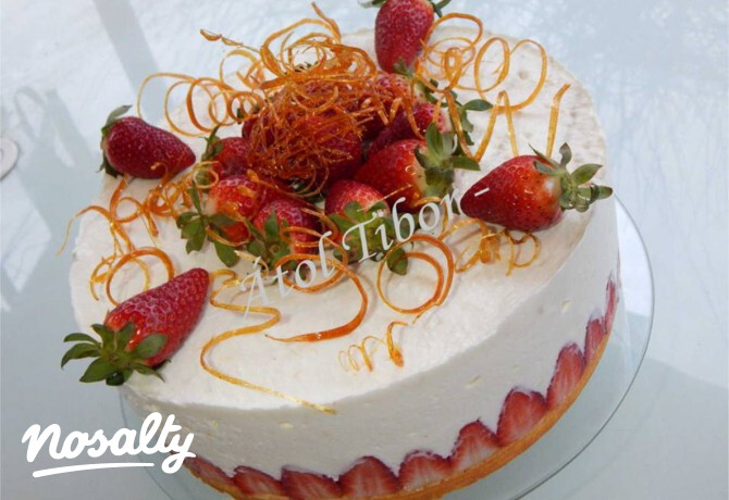 Epres-túrókrémes torta