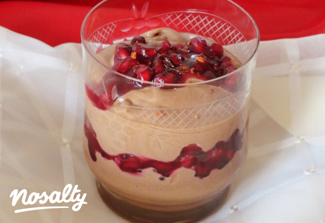 Mousse au chocolat gránátalmával