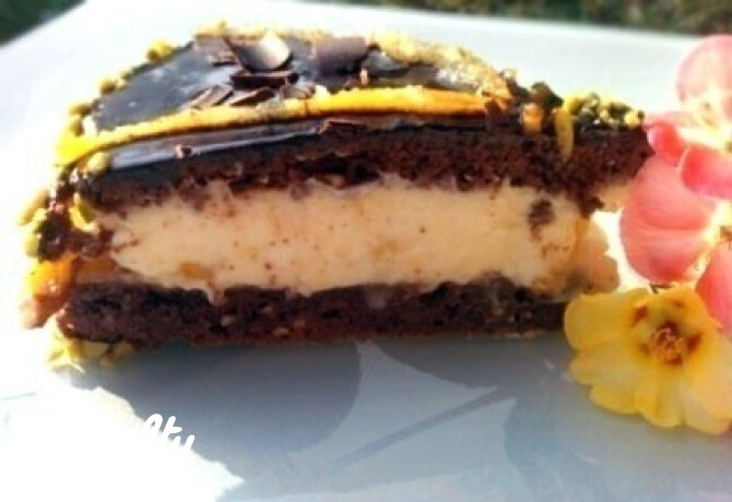 Brownie torta 3. -kandírozott narancsos-mascarponés