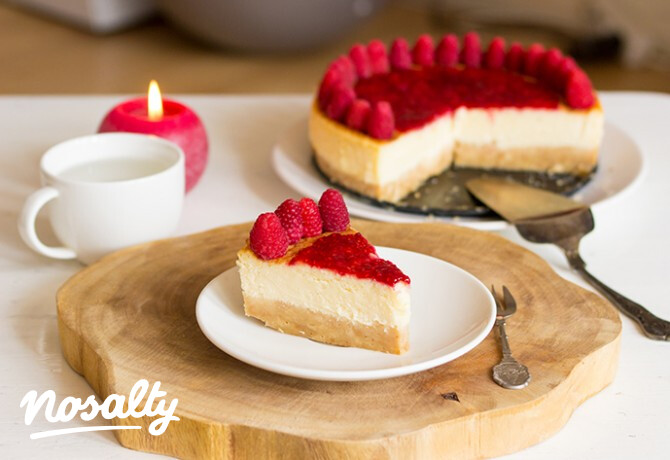 Málnás sajttorta sütőben sütve