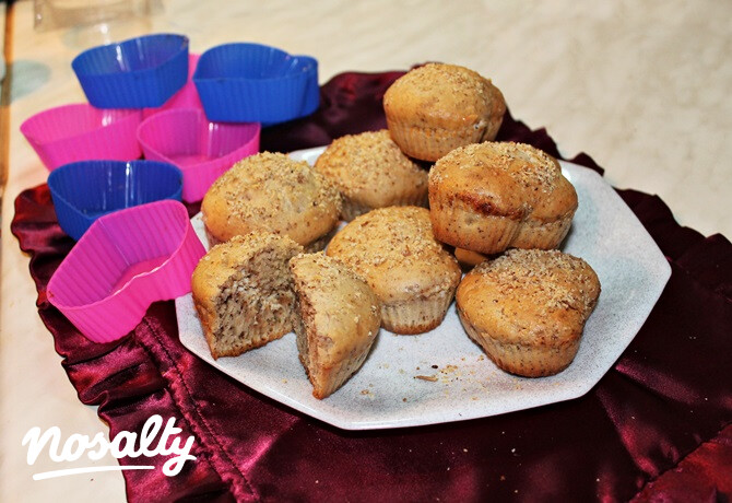 Diókrémmel töltött diós muffin Iluskától