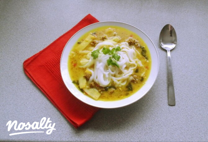 Thai kecske laksa