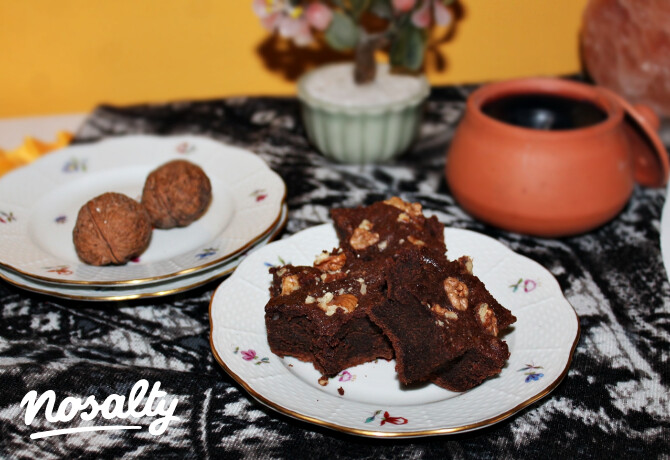 Diós brownie csillagok